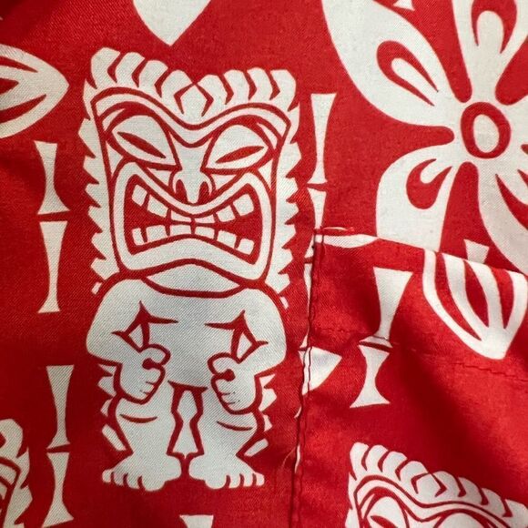 Men’s UZZI Tiki Hawaiian Button down shirt.  Size L. - Picture 7 of 11